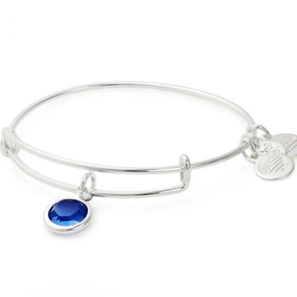 3/$30 Alex and Ani Sapphire Bangle Charm Bracelet